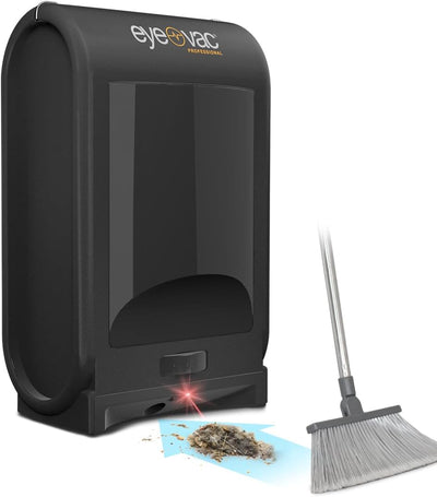 EyeVac Pro Touchless Vacuum Automatic Dustpan - Ultra Fast & Powerful - Great for Sweeping Salon Pet Hair Food Dirt Kitchen, Corded Canister Vacuum, Bagless, Automatic Sensors, 1400 Watt (Black)