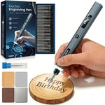 Vanlgs Engraving Pen for Metal, Wood, Glass, Plastic, Cordless DIY Etching Tool with LED Light, 5 Variable Speed, Rechargeable 31Bits Craft Kit Gifts for Teens Adults Beginners (Grey Pro)