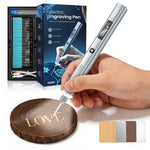 Vanlgs Engraving Pen for Metal, Wood, Glass, Plastic, Cordless DIY Etching Tool with LED Light, 5 Variable Speed, Rechargeable 31Bits Craft Kit Gifts for Teens Adults Beginners (Grey Pro)