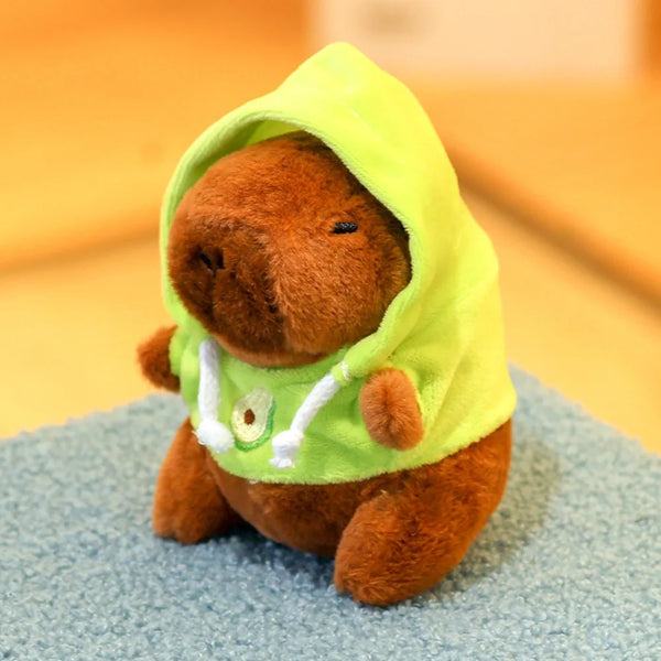 Capybara Plush Toy with Hoodie | Cute Stuffed Capybara Doll
