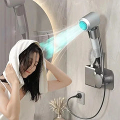 360° Hair Dryer Holder — Hands-Free Styling for Any Mirror or Wall