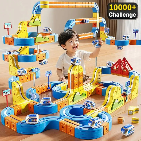 3D Electric Train Set for Kids — Tracks That Climb Walls & Ceilings