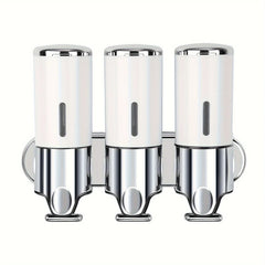 3-in-1 Wall Mounted Soap Dispenser, Plastic, Clog-Resistant with Enhanced Design for Bathroom Use