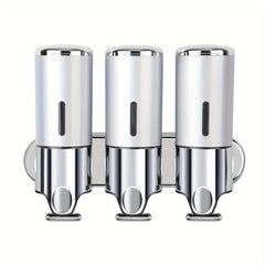 3-in-1 Wall Mounted Soap Dispenser, Plastic, Clog-Resistant with Enhanced Design for Bathroom Use