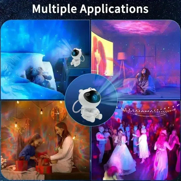 Astronaut Galaxy Projector Night Light | Rotating Star Ceiling Lamp