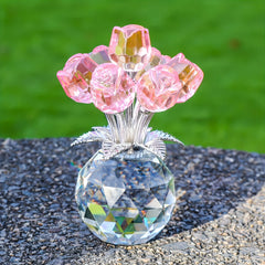 CrystalBloom™ Rose Figurine — Handcrafted Glass Roses Gift Set