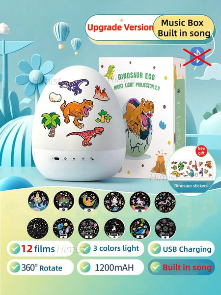 DinoGlow™ Egg Projector 🦖✨ — Magical Night Sky for Kids