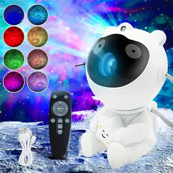 Astronaut Galaxy Projector Night Light | Rotating Star Ceiling Lamp