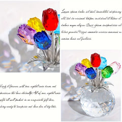 CrystalBloom™ Rose Figurine — Handcrafted Glass Roses Gift Set