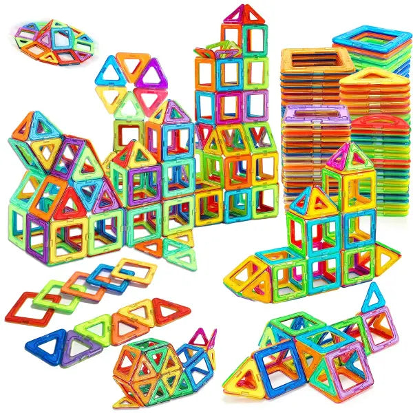 Magnetic Building Blocks Mega Set (108 Pieces) — STEM Toy for Kids